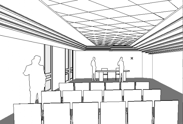 Sala Convegni e Hall d’ingresso di un istituto di ricerca
