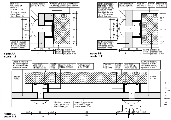 Nuovo cimitero di Castiglione t.se - 2° stralcio esecutivo: terzo loculario, campo centrale della Croce, terzo campo d'inumazione