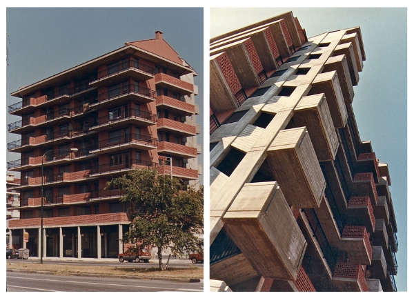 Edificio residenziale a 8 piani f.t. con negozi
